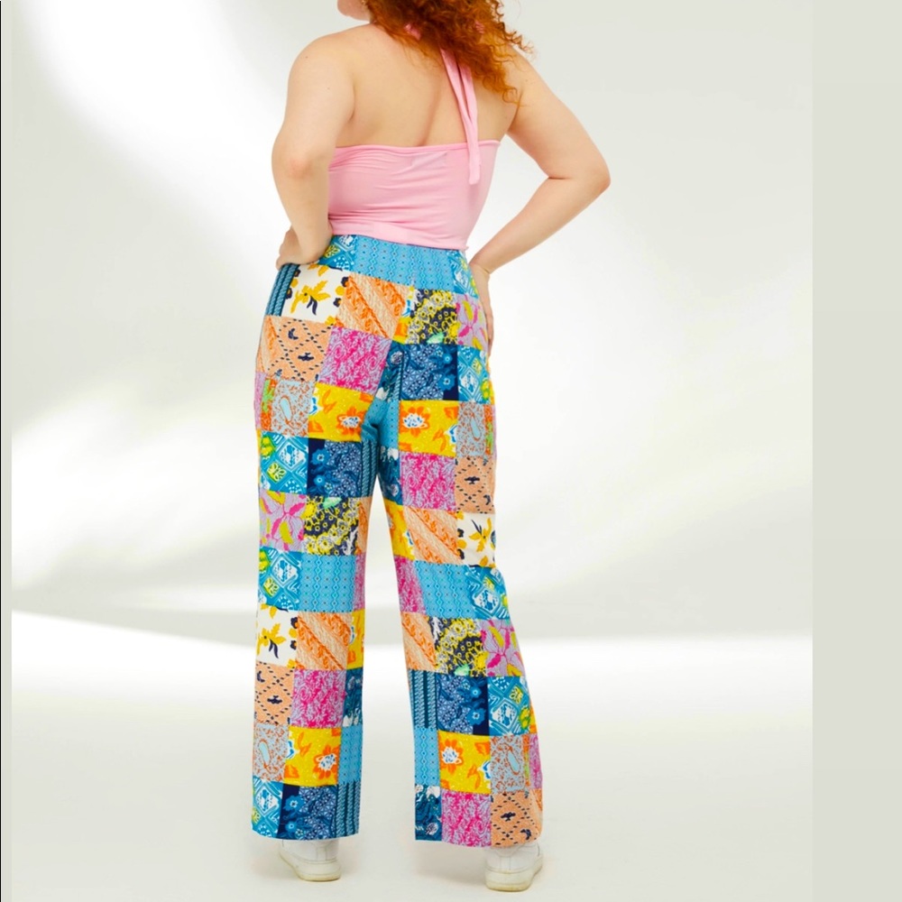 70s inspired Patch wide leg pants